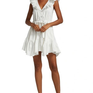 Ramy Brook arsola mini ruffle sun Dress White Size small. New with tags